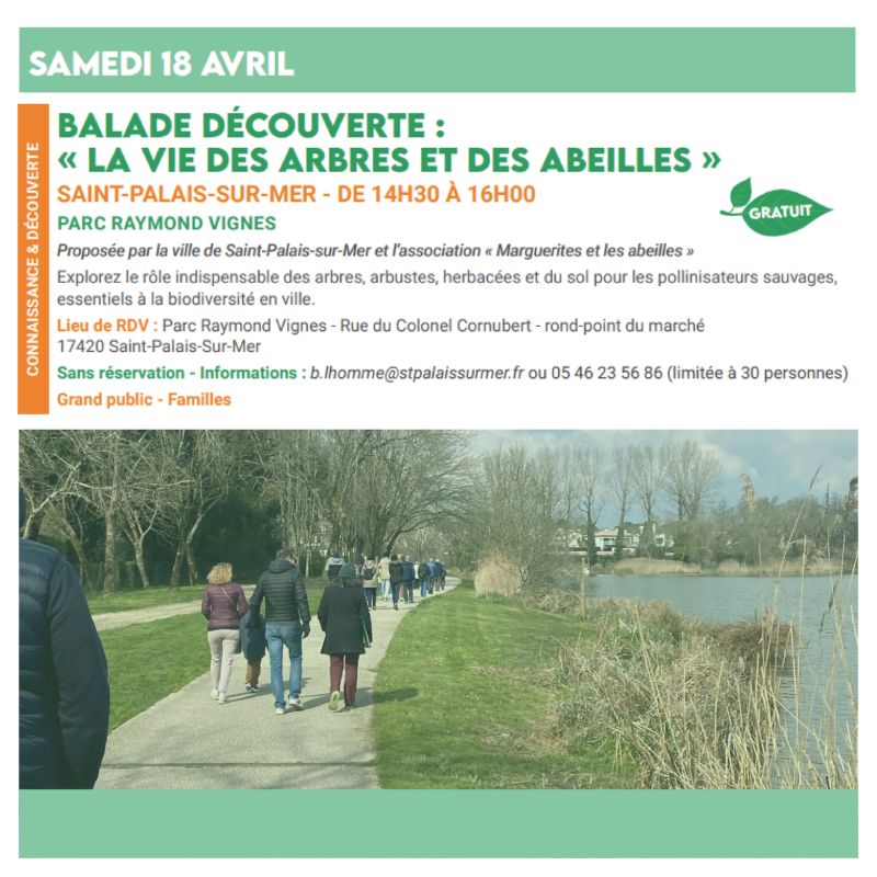 Balade découverte « La vie des arbres et des abeilles » le 18/04